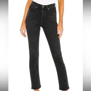 Agolde - Riley High Rise Straight Crop Jeans in Panoramic